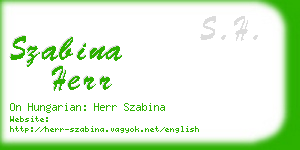 szabina herr business card